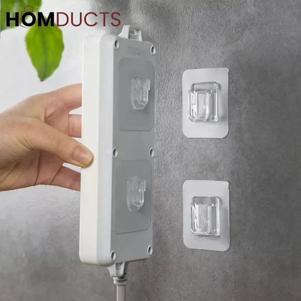 Double Sided Adhesive Wall Hooks (10 Pcs Pack)