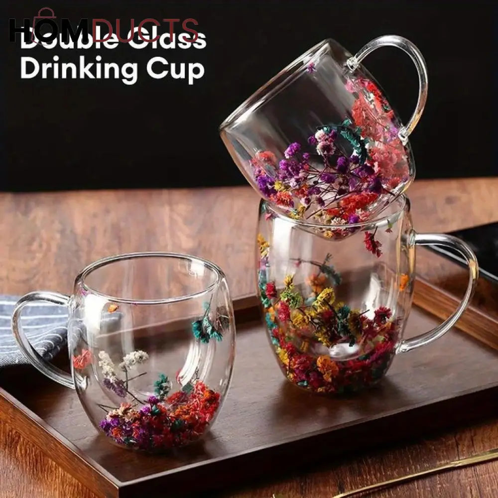 Double Wall Glass 3D Cup