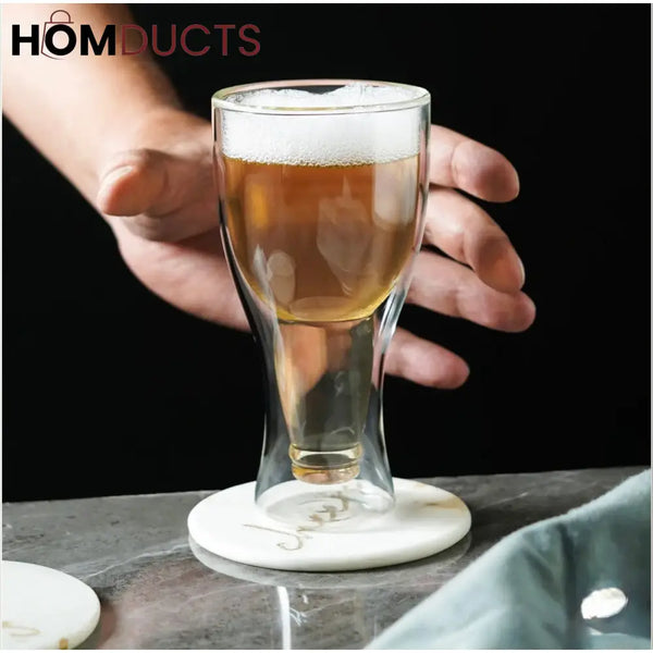 Double-Walled Insulated Glass Tumbler for Cold Drinks - Keeps Beverages Refreshing