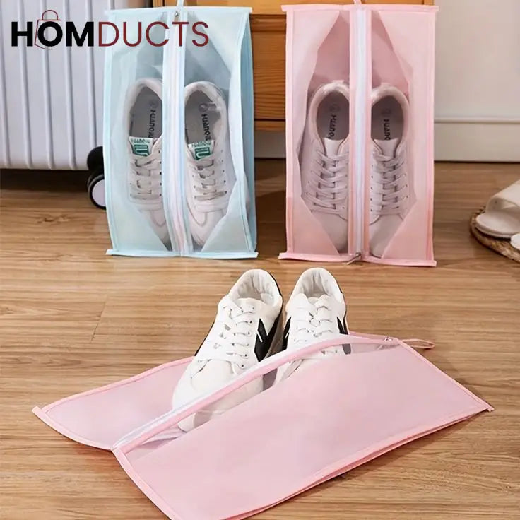 Double Zip Travel Shoe Bag (Pack Of Four)