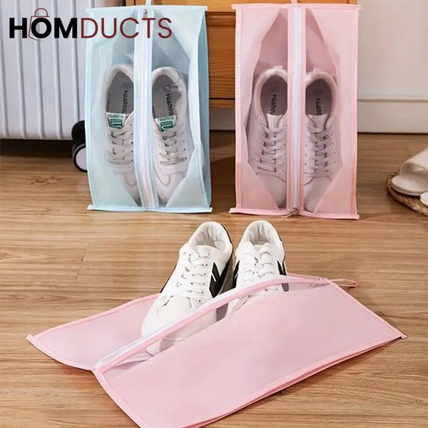 Double Zip Travel Shoe Bag (Pack Of Four)