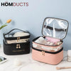 Dual Compartment Cosmetic Bag