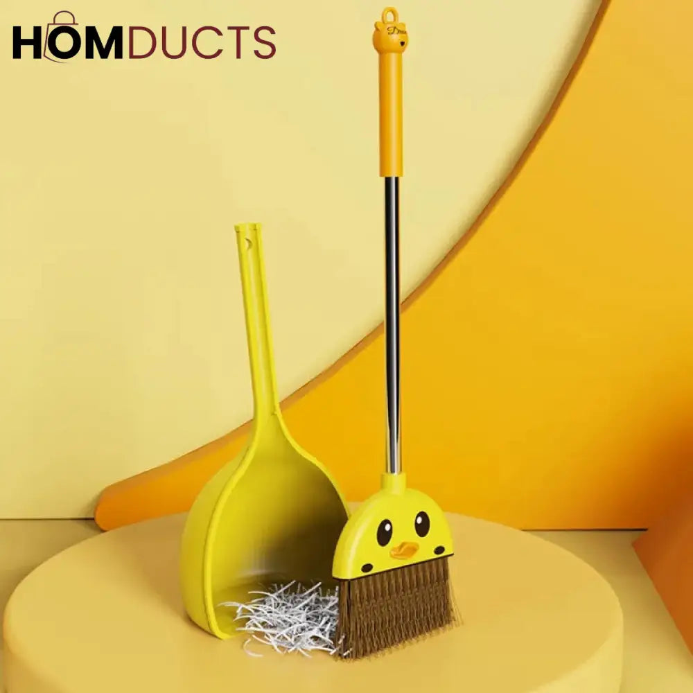 Duck Shape Broom With Dustpan For Childrens