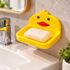 Yellow duck wall soap dish