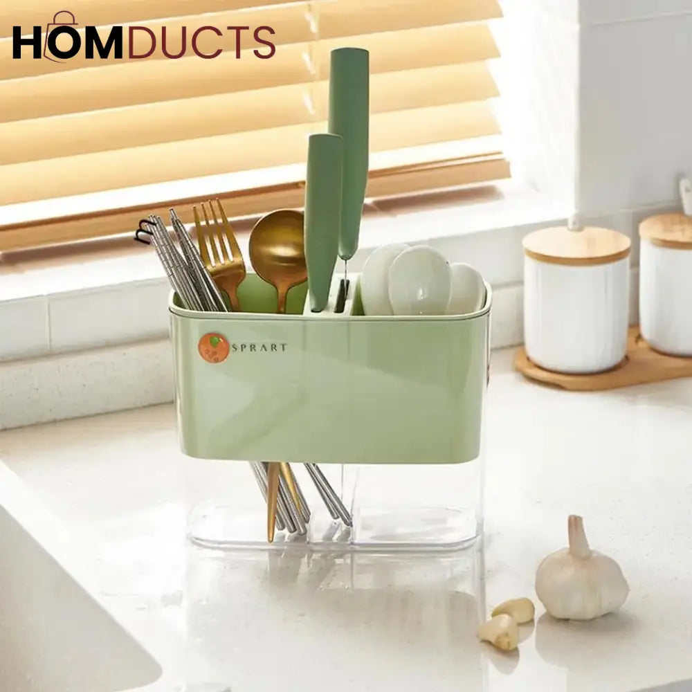 Durable Cutlery Holder With Lid