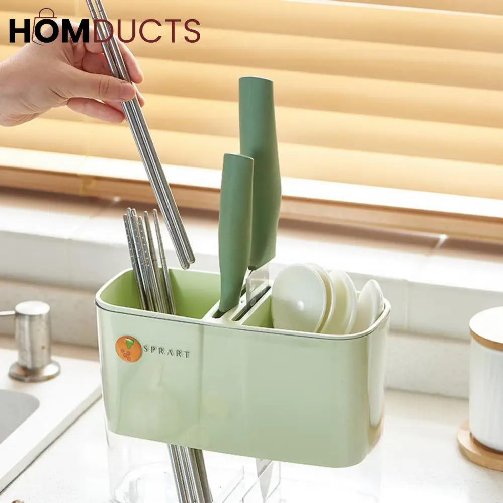 Durable Cutlery Holder With Lid