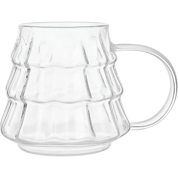 Durable Transparent Glass Coffee Mug with Handle - Easy Clean, Large Capacity