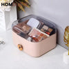 Dustproof Cosmetic Display Case with Drawers - Makeup Organizer Box