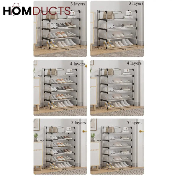 Dustproof Multilayer Shoe Rack