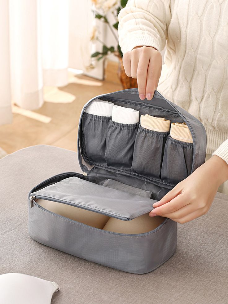 Travel Underwear and Bra Organizer Bag – Portable Lingerie Storage Pouch with Compartments for Socks, Panties, and Bras