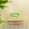 Eco-Chic Straw Glass Tumbler: Sustainable Hydration with Bamboo Lid