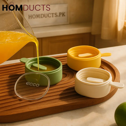 Ecoco Silicone Ice Lolly Molds with Sealing Lid – Fruit-Shaped Popsicle Maker for Homemade Frozen Treats 2pcs set