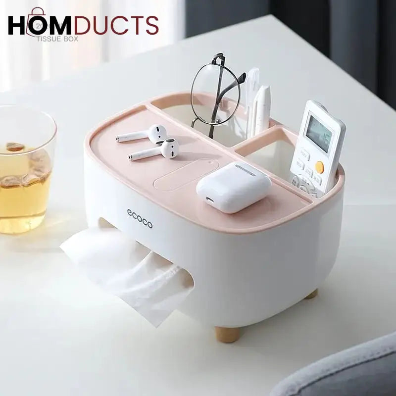 Ecoco Tissue Box With Multifunctional Holder