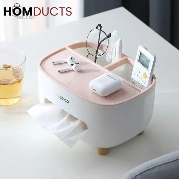 Ecoco Tissue Box With Multifunctional Holder