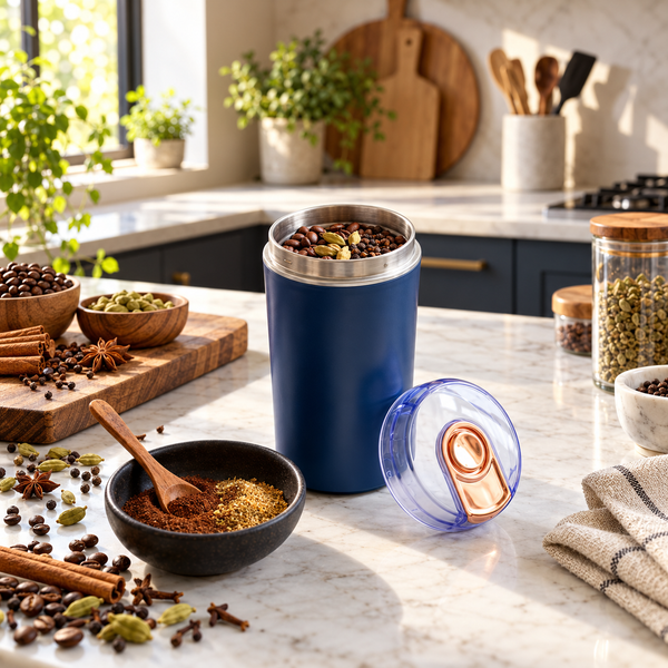 Navy multifunctional electric spice and coffee grinder