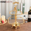 Elegant 2-Tier Serving Plate: European-Inspired Fruit & Dessert Stand for Weddings & Events