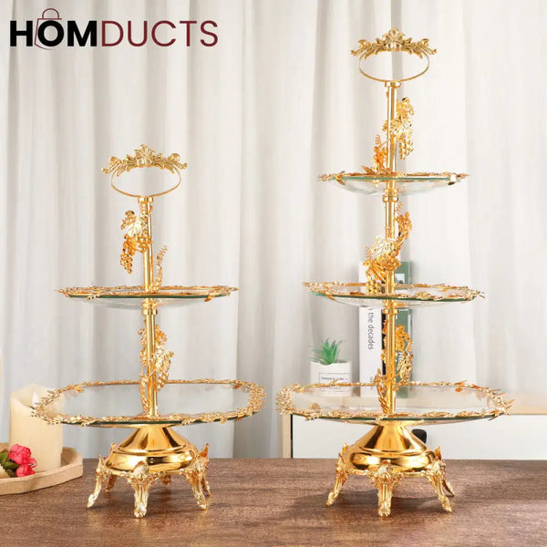 Elegant 2-Tier Serving Plate: European-Inspired Fruit & Dessert Stand for Weddings & Events