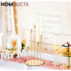 Elegant 5-Arm Gold Candlestick Holder - Table Centerpiece for Taper & LED Candles