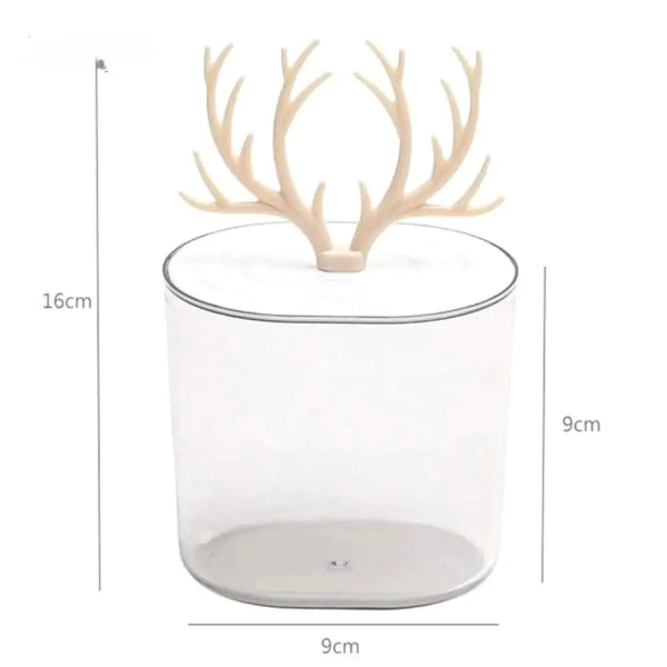Elegant Acrylic Multifunctional Swab & Jewelry Organizer Storage Box