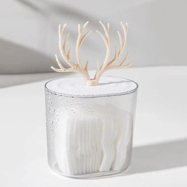 Elegant Acrylic Multifunctional Swab & Jewelry Organizer Storage Box