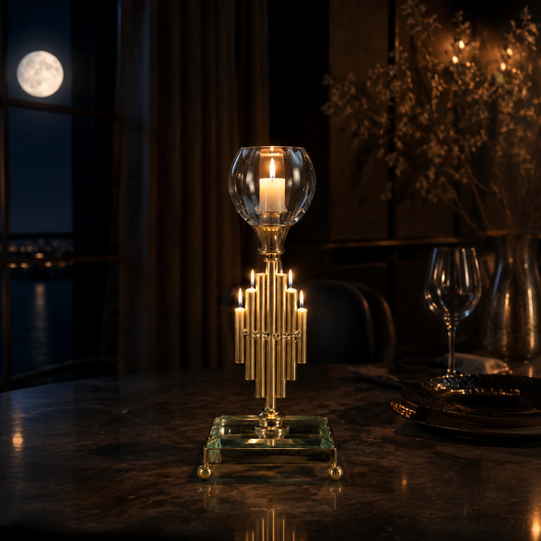 Elegant Chime-Design Candle Holder – Luxury Table Centerpiece