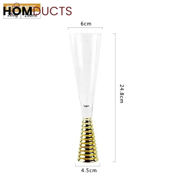 Elegant Crystal Wine Glasses with Unique Screw Thread Design - Set of 6