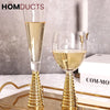 Elegant Crystal Wine Glasses with Unique Screw Thread Design - Set of 6