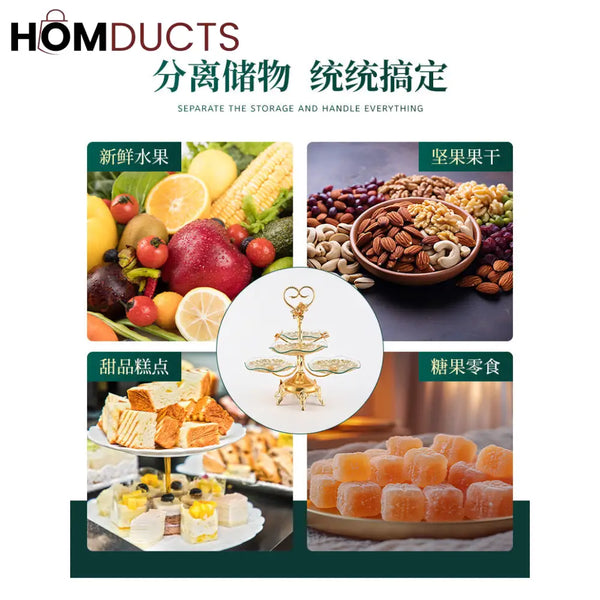 Elegant Dessert & Fruit Stand - The Perfect Cupcake & Candy Serving Tray for Weddings & Parties