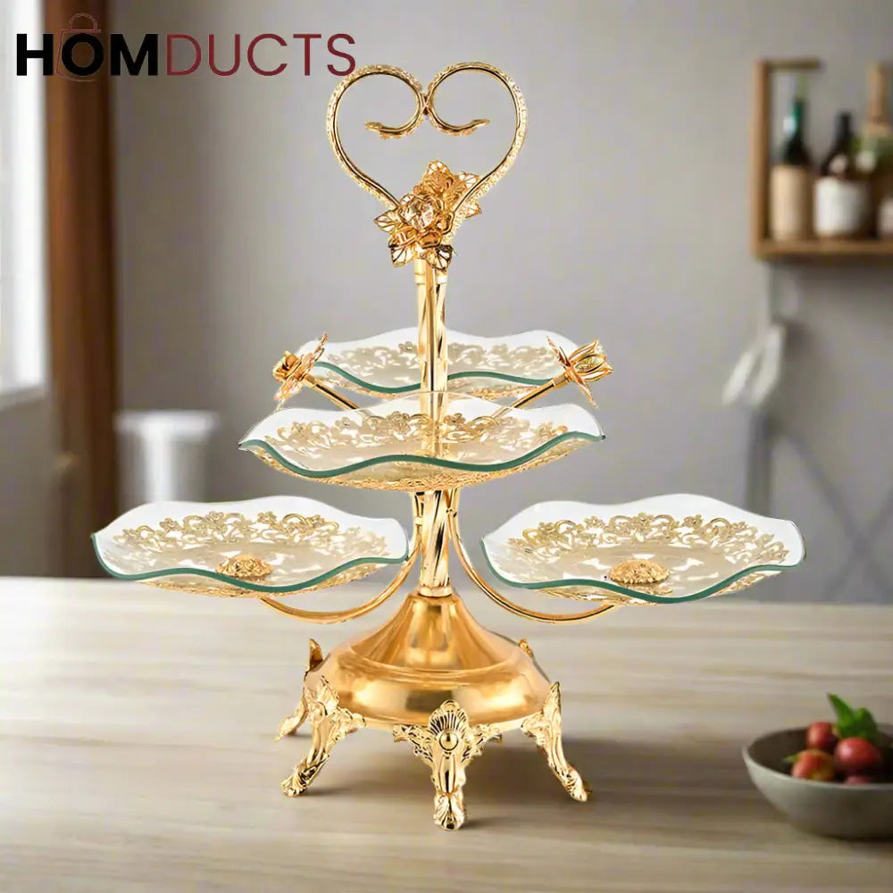 Elegant Dessert & Fruit Stand - The Perfect Cupcake & Candy Serving Tray for Weddings & Parties