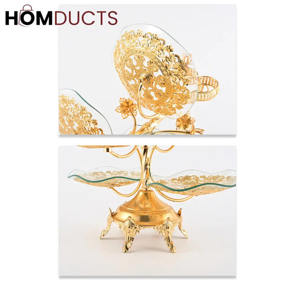 Elegant Dessert & Fruit Stand - The Perfect Cupcake & Candy Serving Tray for Weddings & Parties