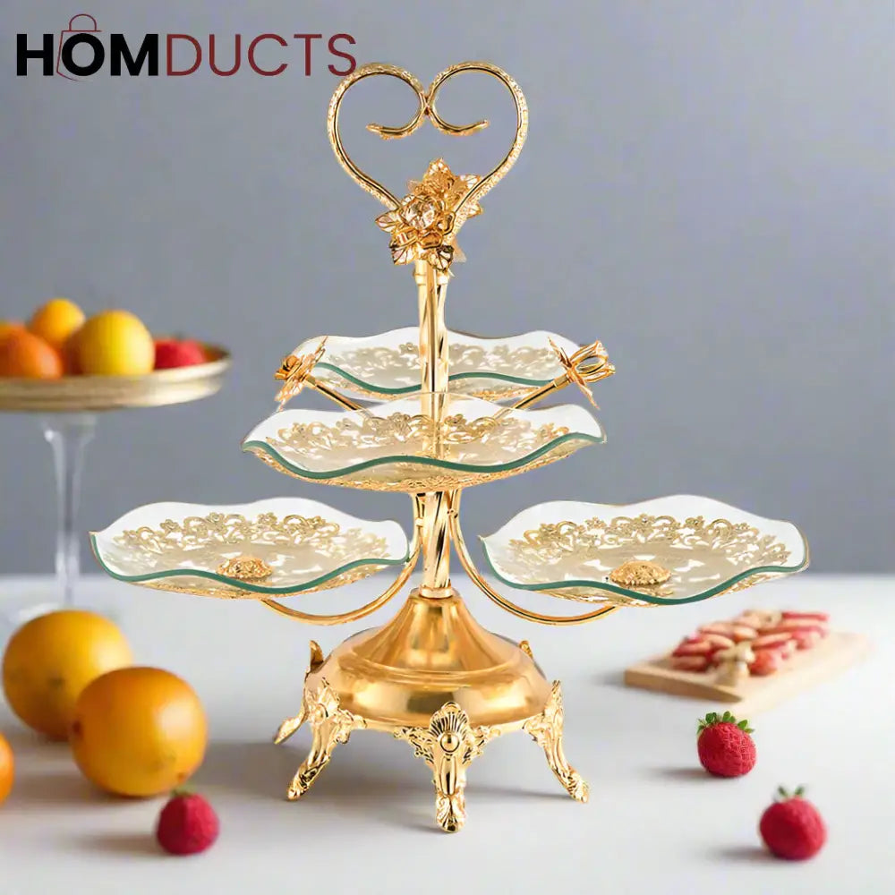 Elegant Dessert & Fruit Stand - The Perfect Cupcake & Candy Serving Tray for Weddings & Parties