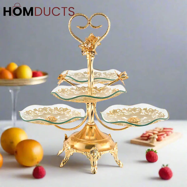 Elegant Dessert & Fruit Stand - The Perfect Cupcake & Candy Serving Tray for Weddings & Parties