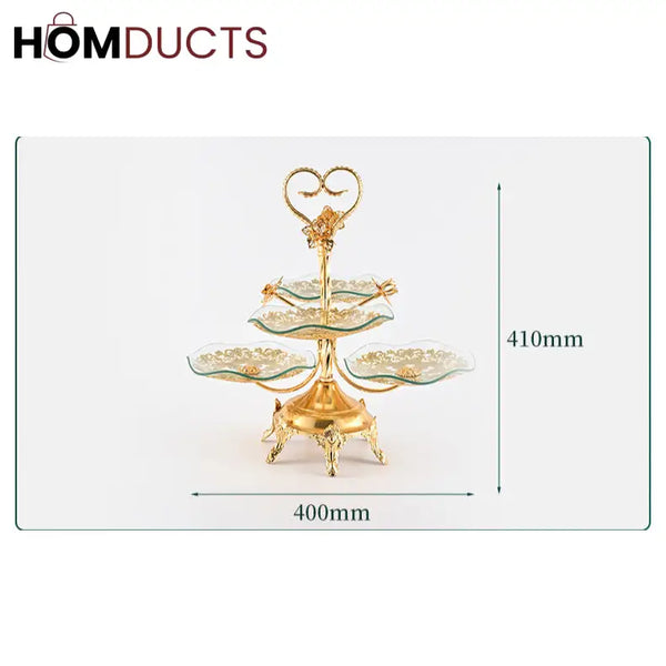 Elegant Dessert & Fruit Stand - The Perfect Cupcake & Candy Serving Tray for Weddings & Parties