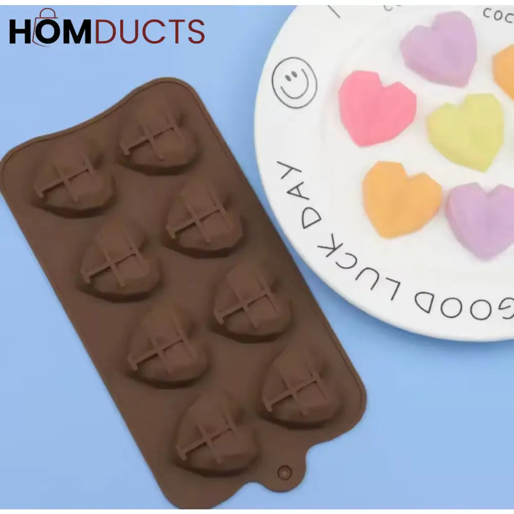 Elegant Diamond Heart Silicone Chocolate Mold for DIY Baking & Cake Decor