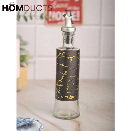 Elegant Glass Oil and Vinegar Dispenser Bottle - Precise Pouring, Healthy Cooking