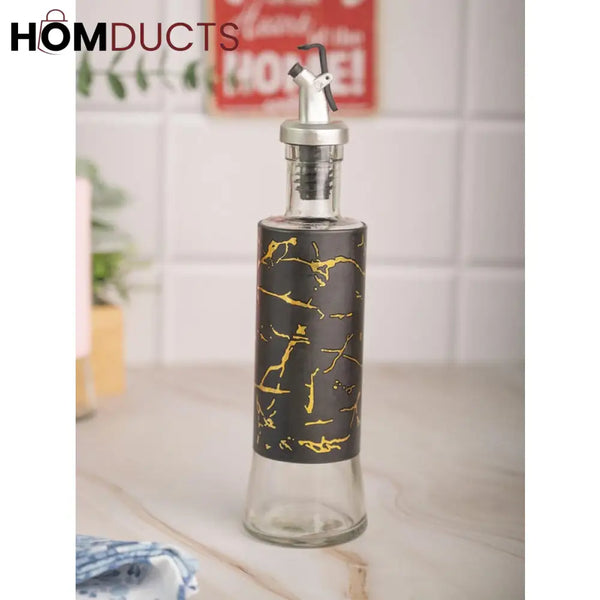 Elegant Glass Oil and Vinegar Dispenser Bottle - Precise Pouring, Healthy Cooking