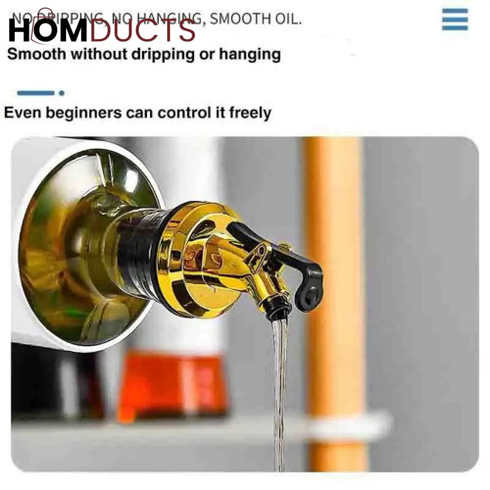 Elegant Glass Oil and Vinegar Dispenser Bottle - Precise Pouring, Healthy Cooking