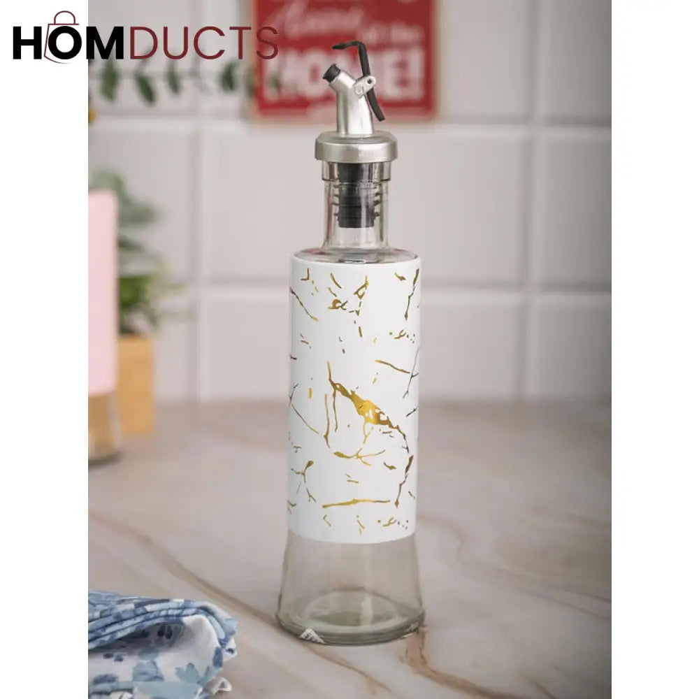 Elegant Glass Oil and Vinegar Dispenser Bottle - Precise Pouring, Healthy Cooking
