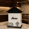 Elegant House-Shaped Wall Key Holder – Decorative Wooden Key Box for Home