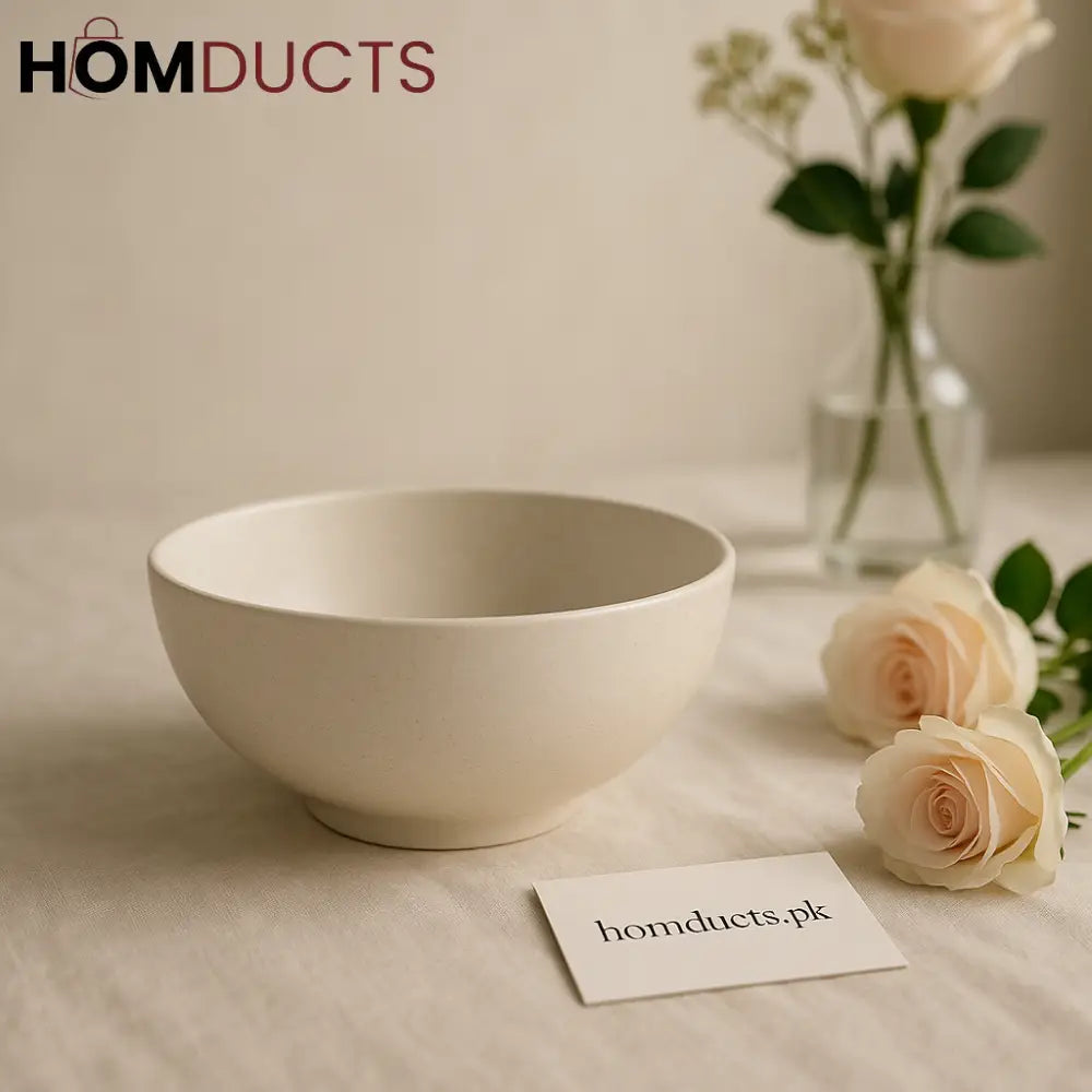 Elegant Ivory Soup Bowl – Minimalist Ceramic Luxury