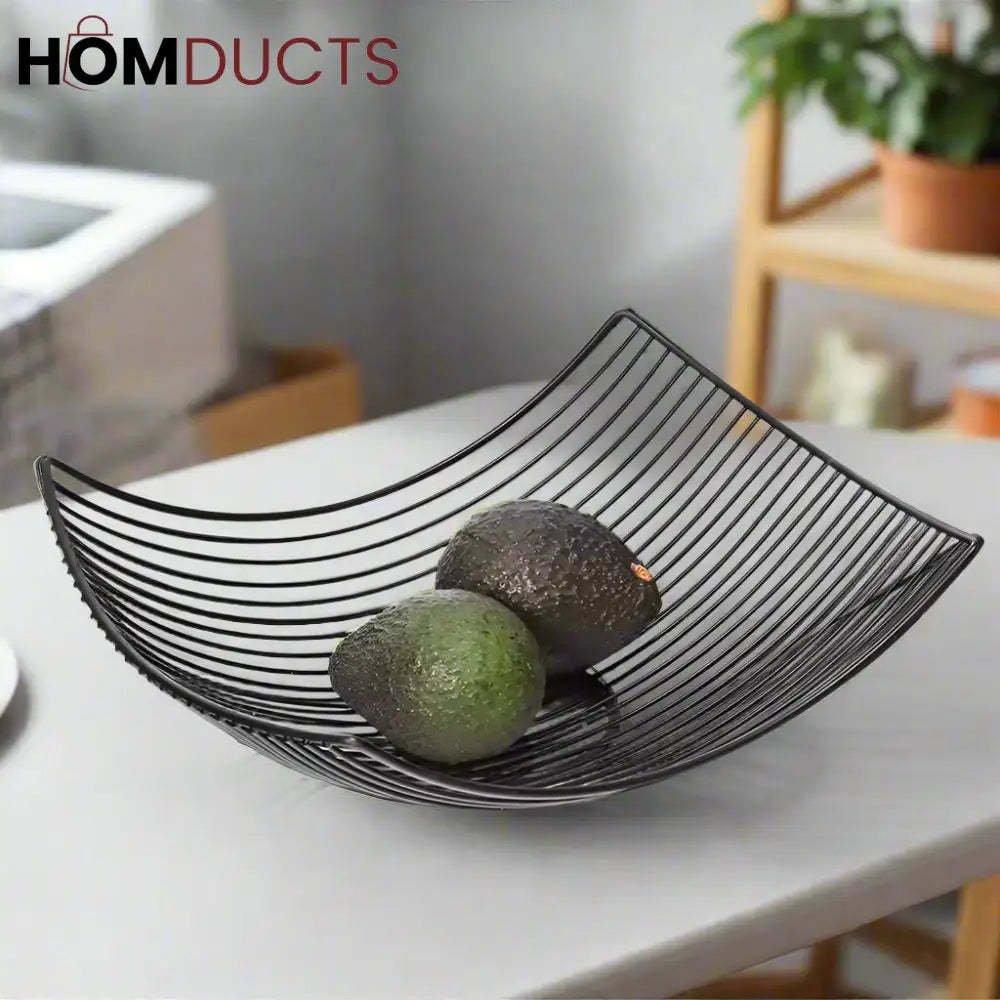 Elegant Metal Fruit and Snack Basket - Stylish Storage Solution