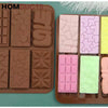 Elegant Mini Chocolate Bar Silicone Mold - 6 Rectangle Cavities, Easy Release