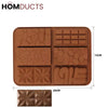 Elegant Mini Chocolate Bar Silicone Mold - 6 Rectangle Cavities, Easy Release