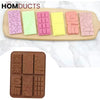 Elegant Mini Chocolate Bar Silicone Mold - 6 Rectangle Cavities, Easy Release