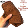 Elegant Mini Chocolate Bar Silicone Mold - 6 Rectangle Cavities, Easy Release