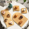 Elegant Wave Bamboo Serving Tray – Eco-Friendly Decorative Organizer