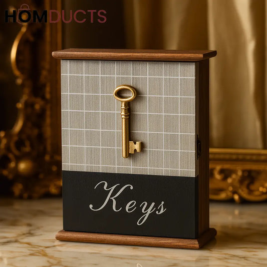 Elegant Wooden Key Organizer Box – Vintage Wall Mounted Holder