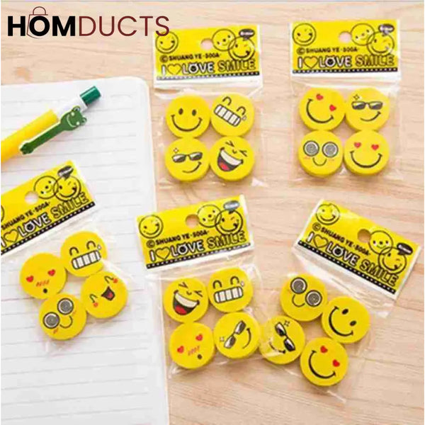 Emoji Erasers (4Pcs)