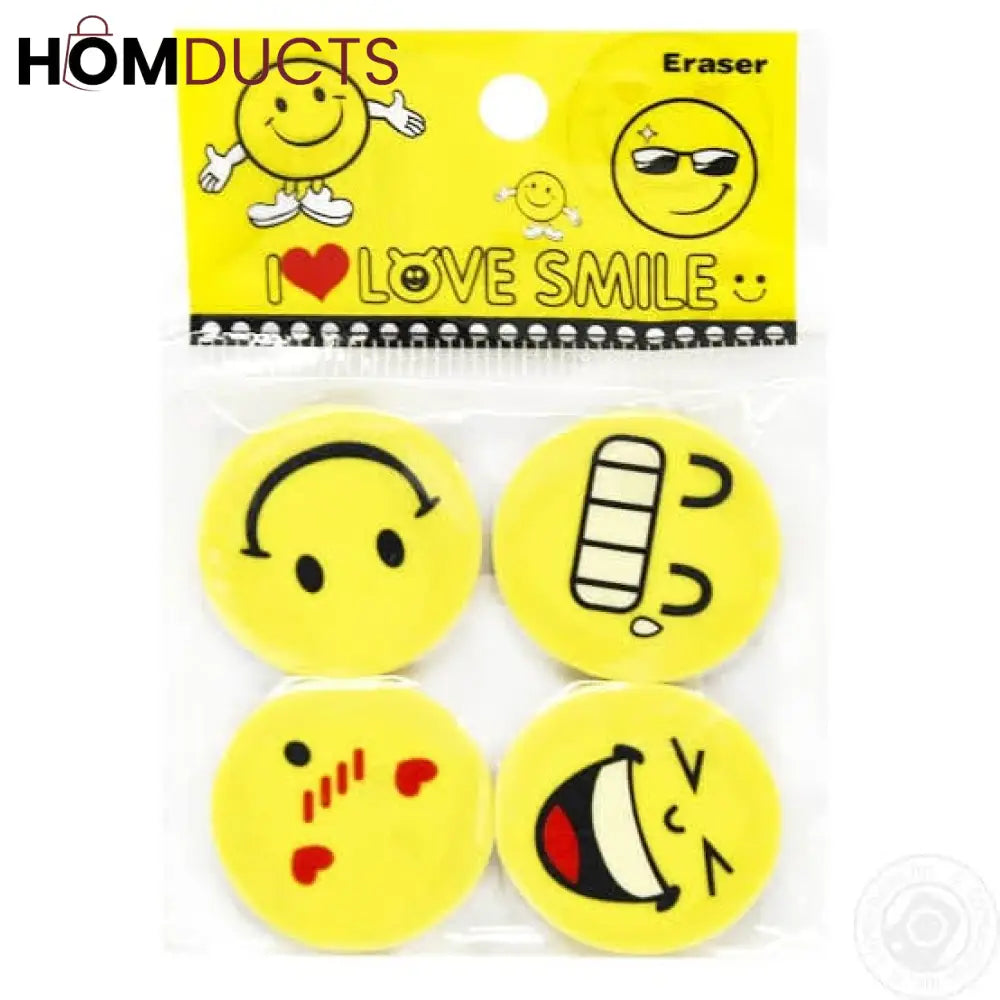 Emoji Erasers (4Pcs)