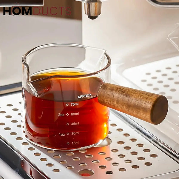 Expresso Measuring Cup With Wooden Handle